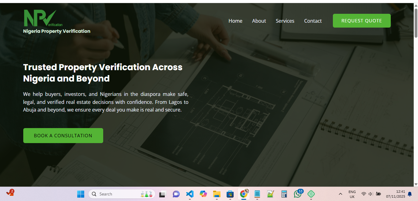 Nigeria Property Verification website